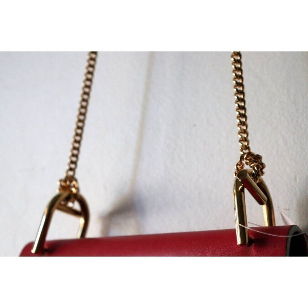 Chloé Medium Pink White Drew Crossbody Bag Chain Strap Leather Flap Bag $1850 - Picture 8 of 11
